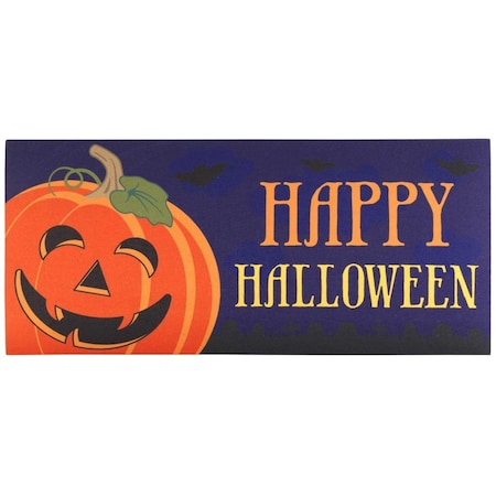 Perfectpillows 9.75 x 21.875 in. Happy Halloween Insert Doormat PE3467306